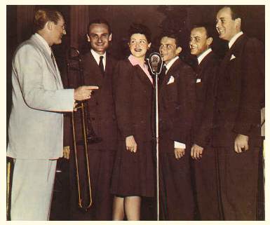 Tommy Dorsey, Chuck Lowery, Jo Stafford, Frank Sinatra, Clark Yocum, John Huddleston